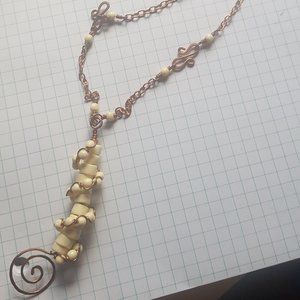 Brass and Bone Necklace